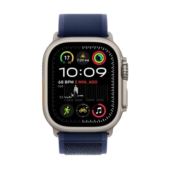 Apple Watch Ultra 2 Gps + Cellular 49Mm Natural Titanium Case With Blue Trail Loop - S/M